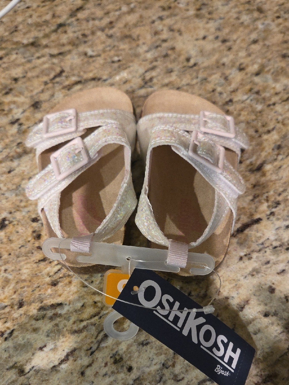 OshKosh B'gosh Baby Pink Glitter Strap Sandals
